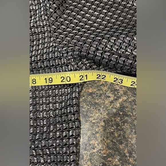 🌟HP🌟SILVER METALLIC OPEN KNIT CHAIN LOOK Vintage Pop Icon Mens Shirt Concert - Picture 11 of 12